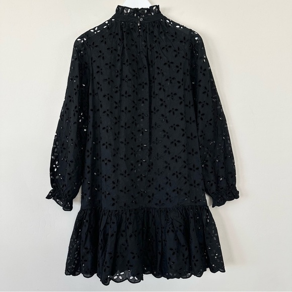 J.Crew Ruffleneck Eyelet Mini Dress - Picture 8 of 9